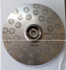 Paslanmaz Kapalı Tip Fan 304 kalite Çap  185 x 6 mm- 16 Mil - 43 Emiş