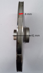 Paslanmaz Kapalı Tip Fan 304 kalite Çap  185 x 8 mm- 16 Mil - 43 Emiş