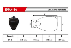 24 LT EPDM Hidrofor Membranı YERLİ  EMAX 24