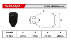 50 LT EPDM Hidrofor Membranı YERLİ  EMAX 50