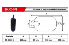 50 -60 KULAKLI LT EPDM Hidrofor Membranı YERLİ  EMAX 50-60