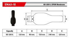 80-100 LT EPDM Hidrofor Membranı YERLİ  EMAX 80-100