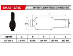 100-150 LT EPDM Hidrofor Membranı YERLİ  EMAX 100-150