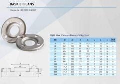 Paslanmaz Baskılı Flanş DN 200 ( PN 10 ) 304 kalite